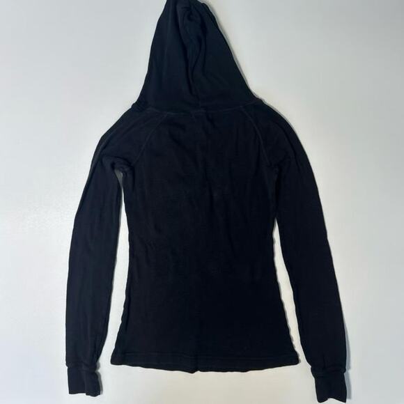 Y2K Long Sleeve Hooded Henley - Picture 3 of 4